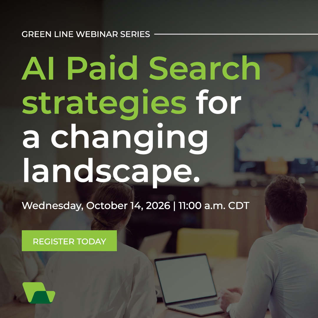 Green Line Webinar Series AI Paid Search strategies for a changing landscape.
