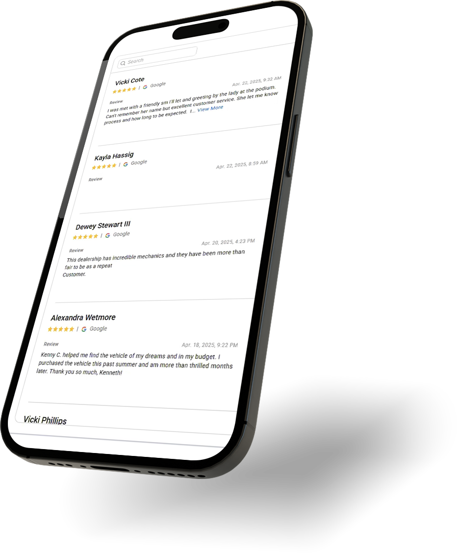 Iphone mockup with Kenect review
