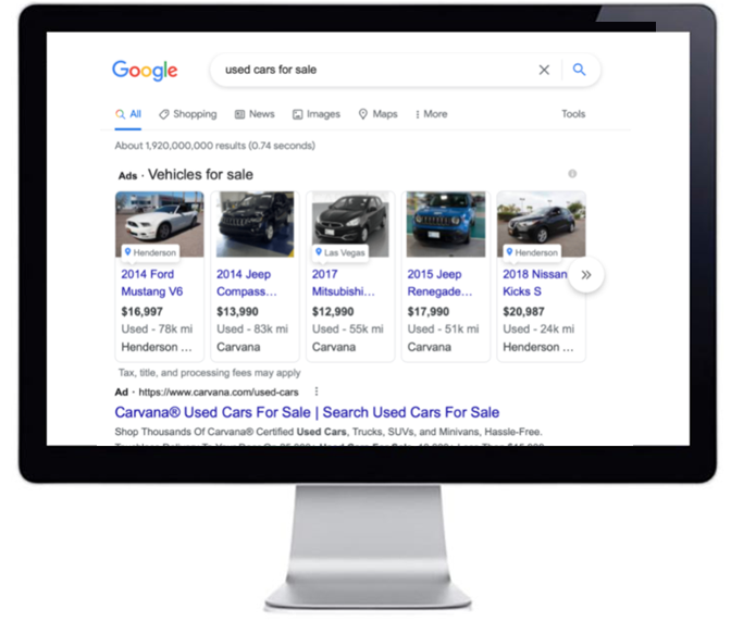 Vehicle Ads Screenshot