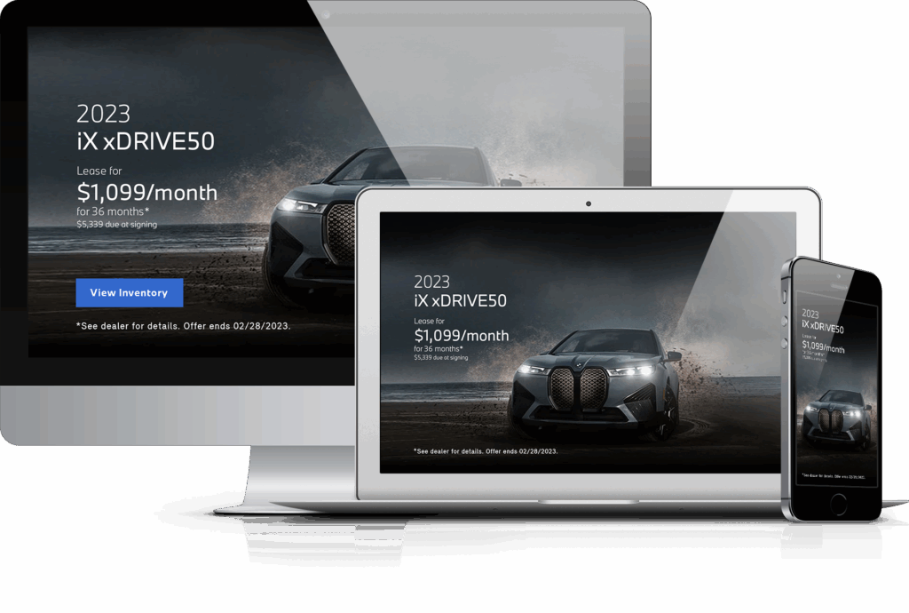Computers with BMW advertisements