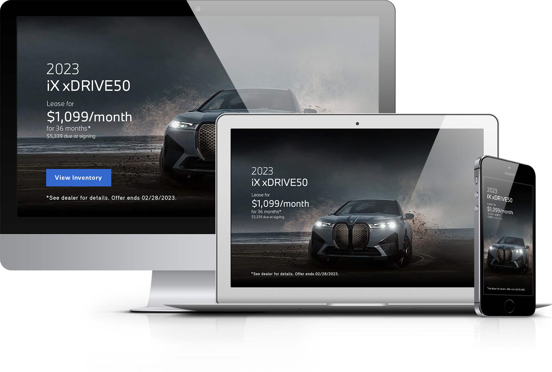 Computers with BMW advertisements
